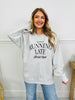 Always Running Late Graphic Crewneck Sweatshirt