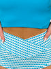 High Rise V-Cut Swim Bottoms in Coastal Blue