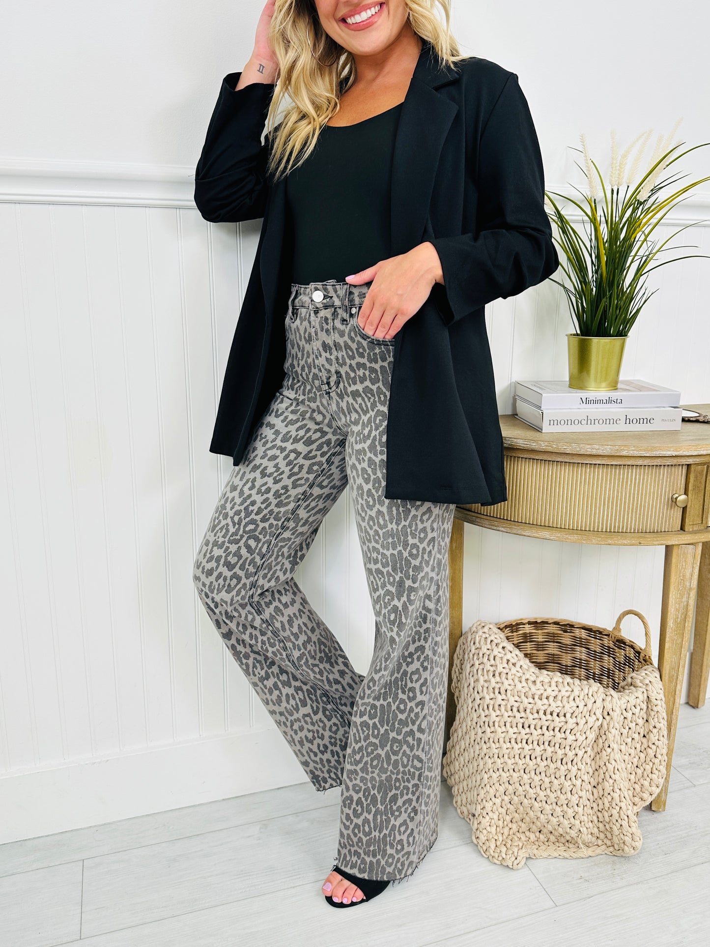 Wild Thing Tummy Control Grey Leopard Jeans