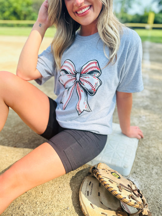 Bows And Baseball Graphic Tee