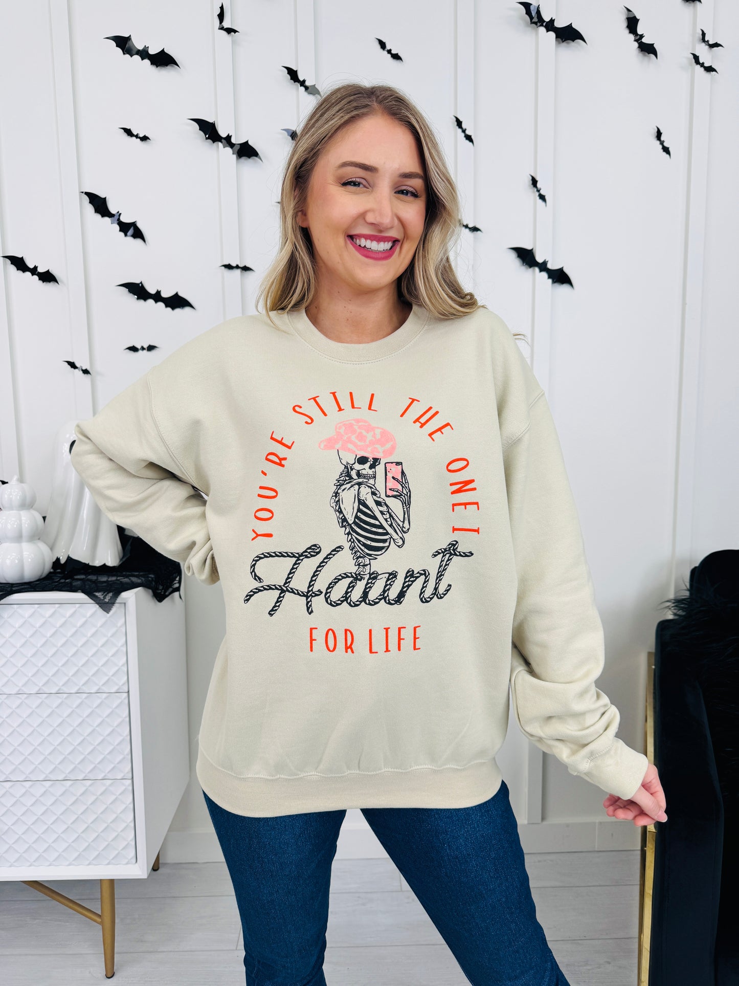 You're The One That I Haunt Graphic Crewneck Sweatshirt