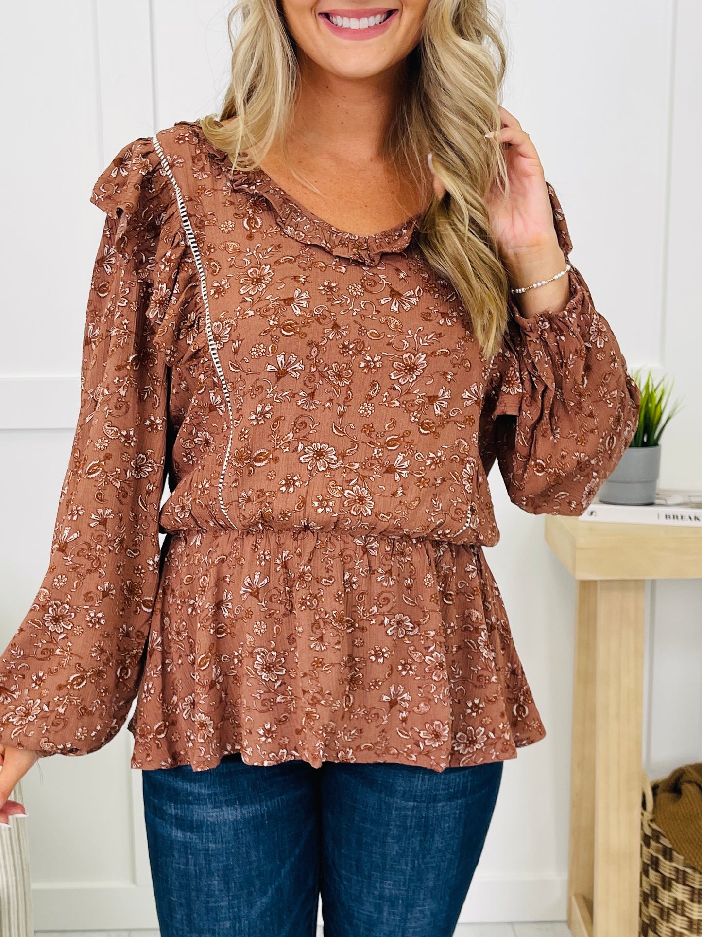 Meadow Of My Heart Top in Dark Rose