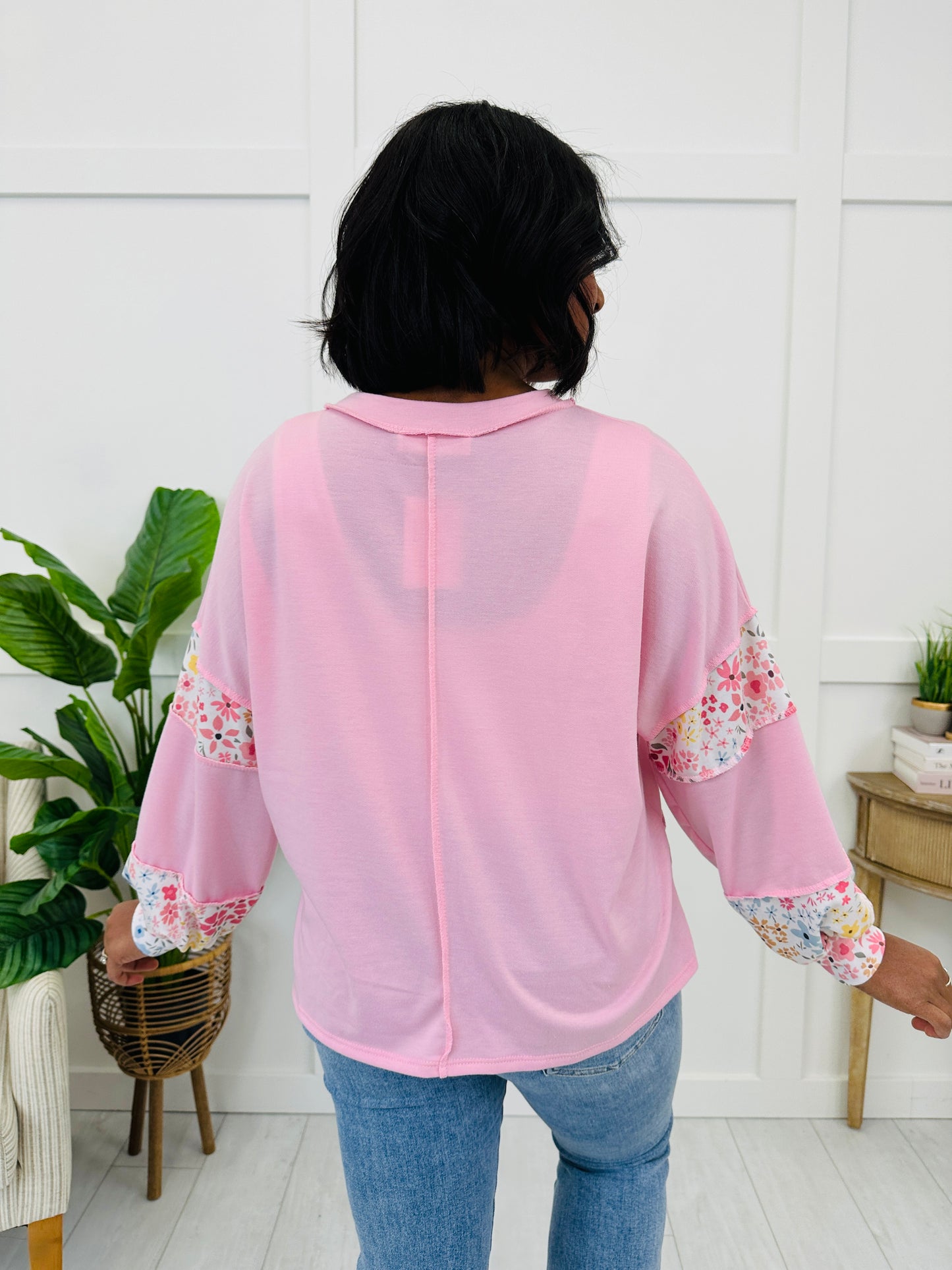 Floral Focus Top In Pink