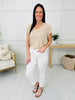Judy Blue Perfect Match White Double Cuff Boyfriend Jeans in Reg/Curvy