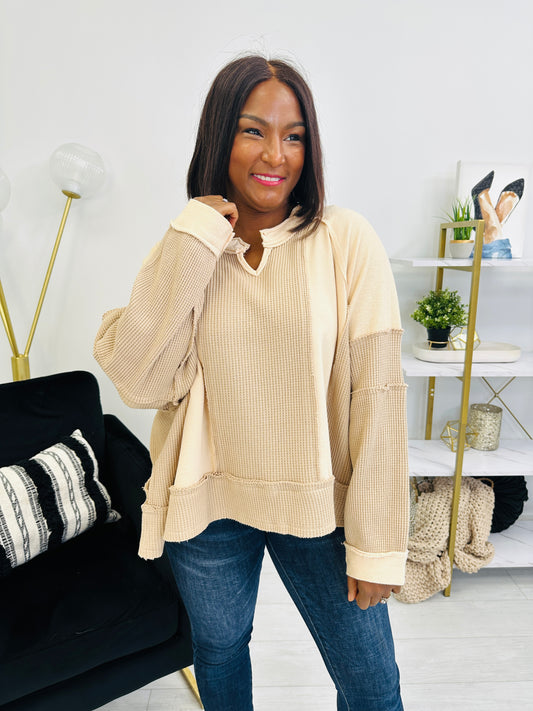 Kept You Close Pullover in Beige Multi