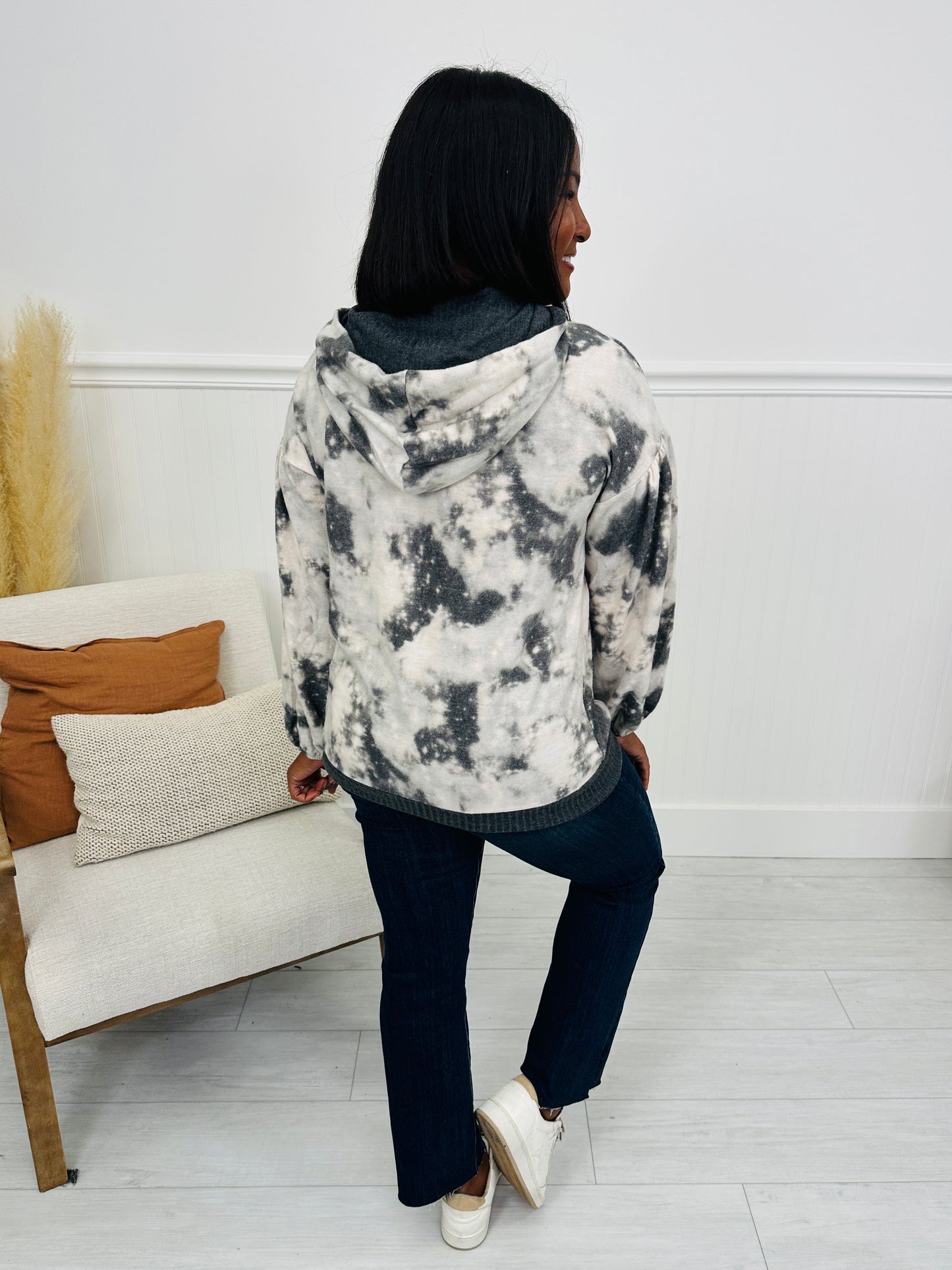 Night On Repeat Hoodie in Charcoal