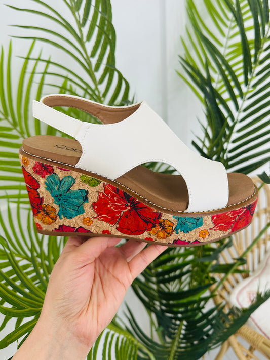 Blossom Heights Wedges In White