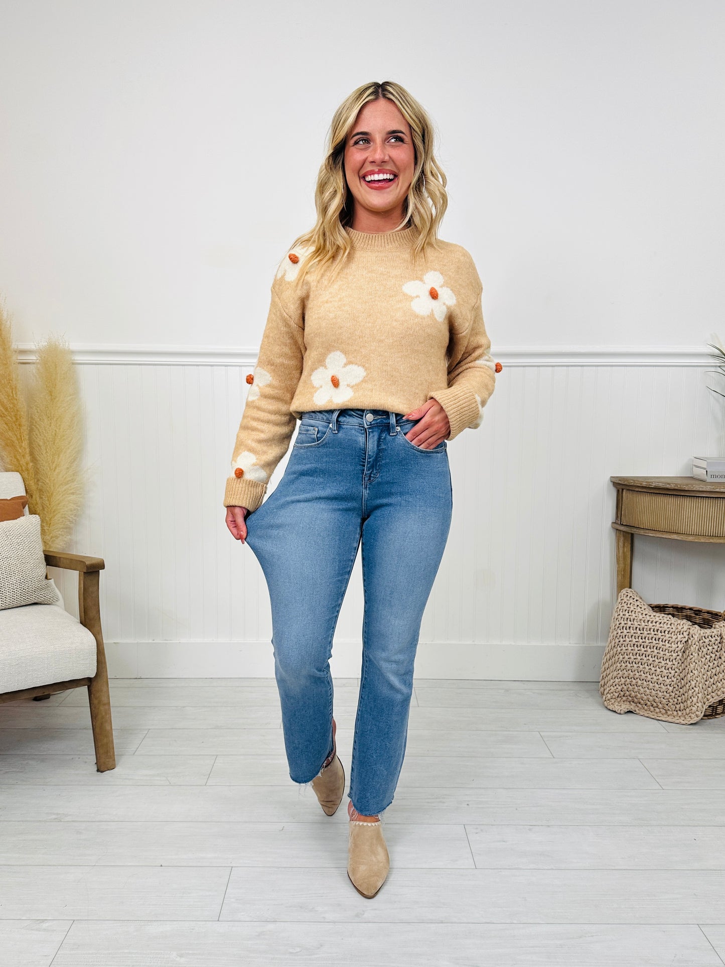 Soft Spot Tummy Control Cropped Kick Flare Jeans