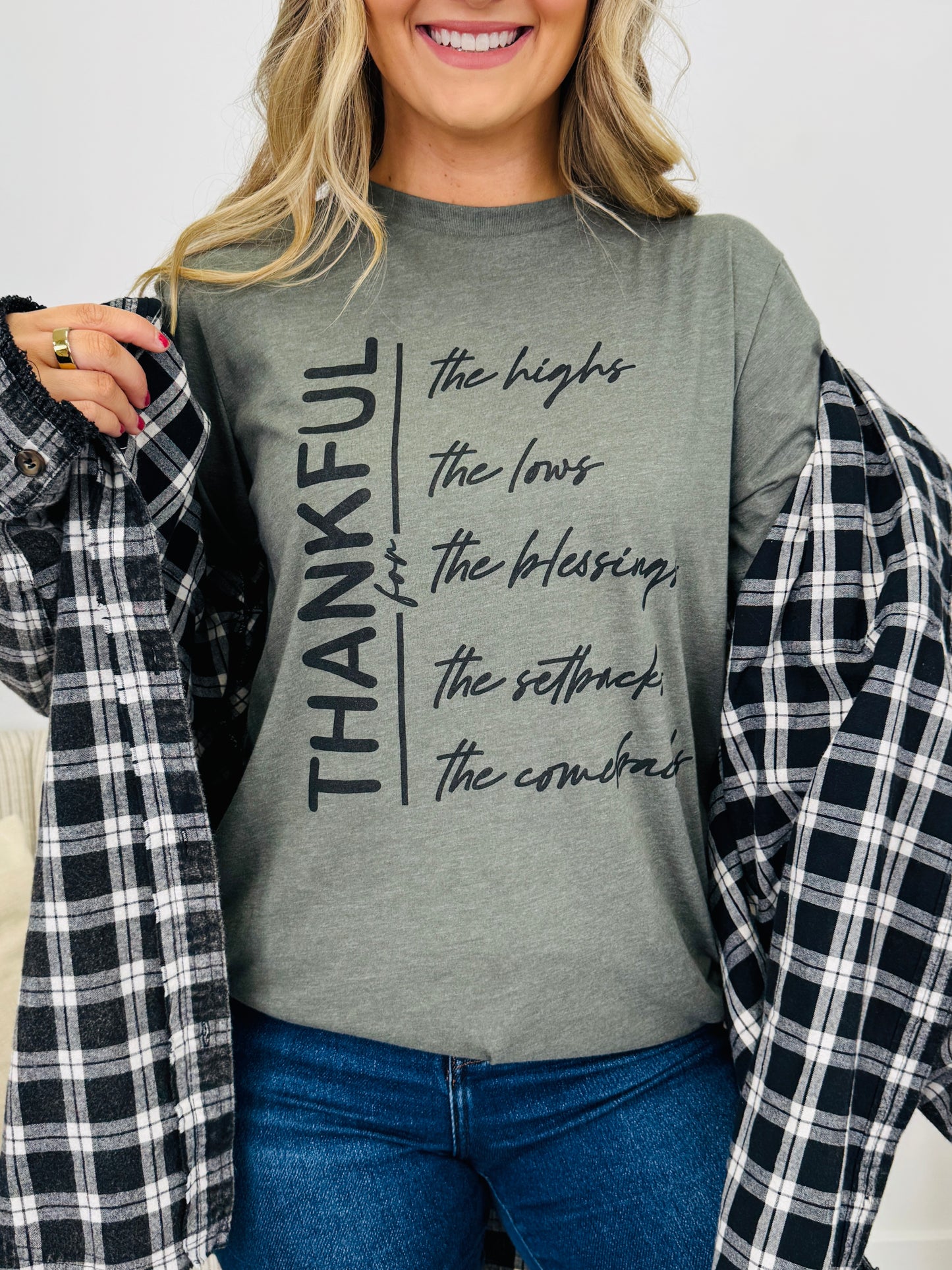 Thankful For Graphic Tee - Multiple Colors!
