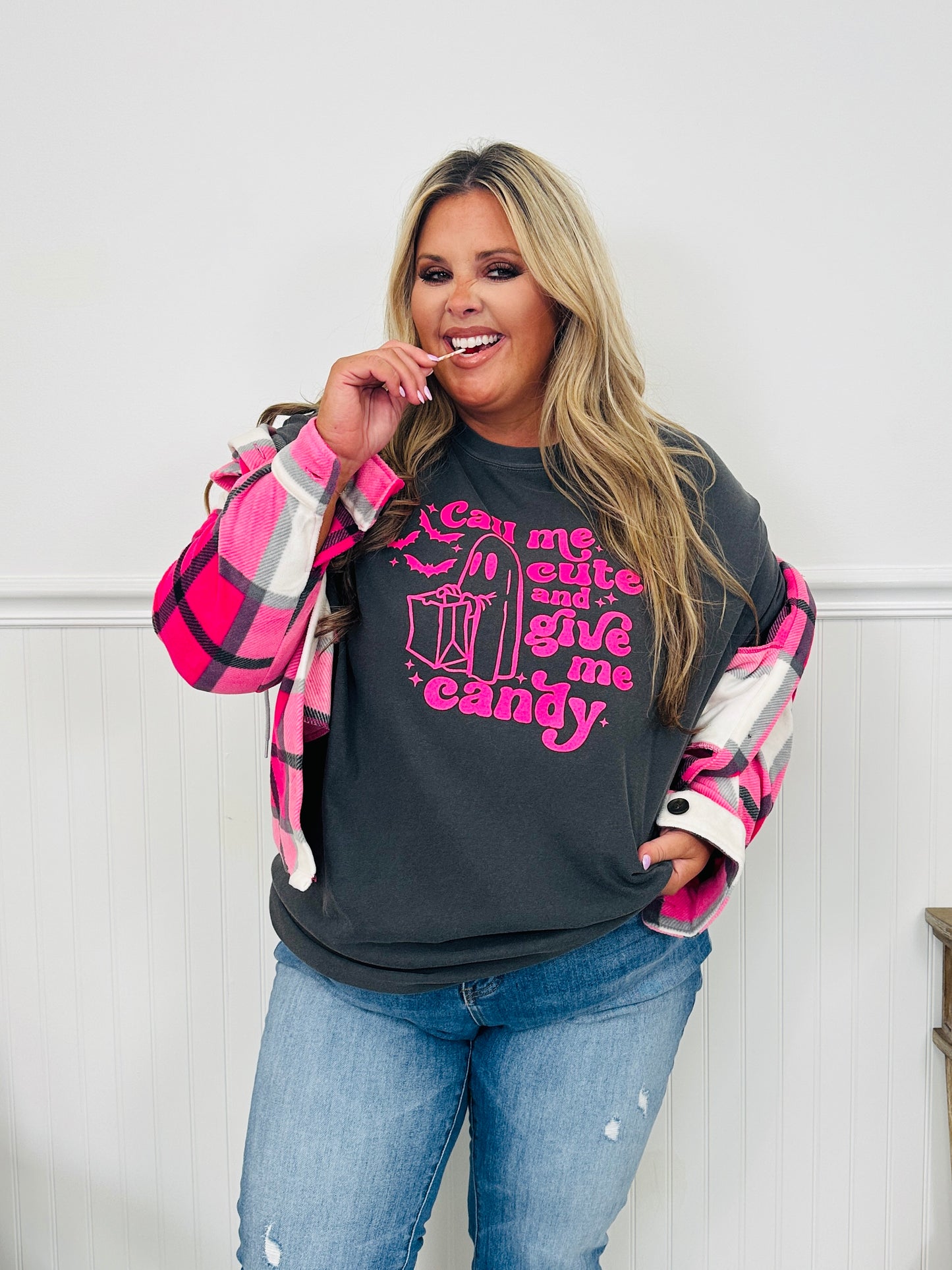 Call Me Cute and Give Me Candy Graphic Tee