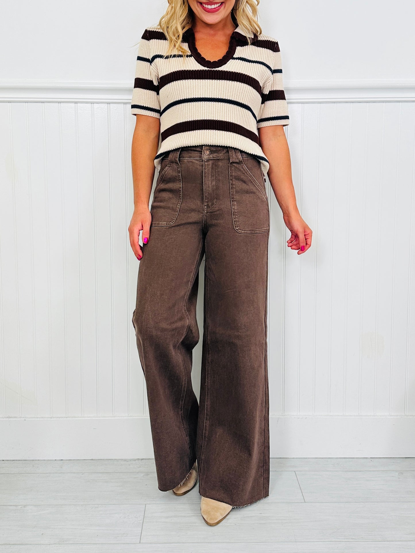 Judy Blue Box of Chocolates Retro Wide Jeans