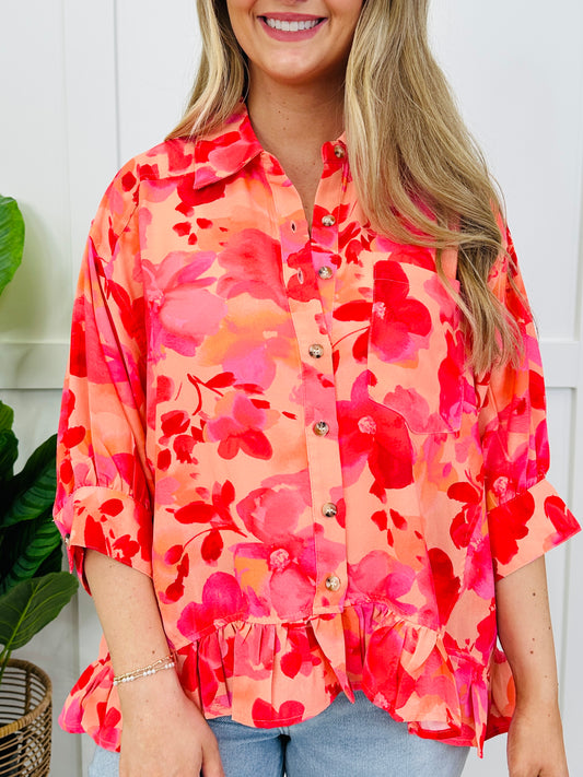 Painted in Peony Top
