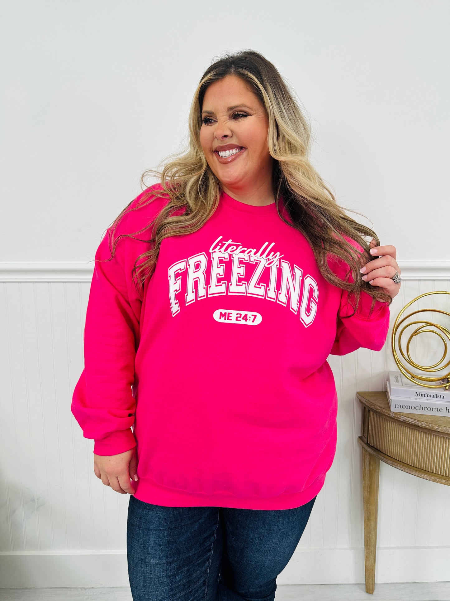 Literally Freezing Graphic Crewneck Sweatshirt