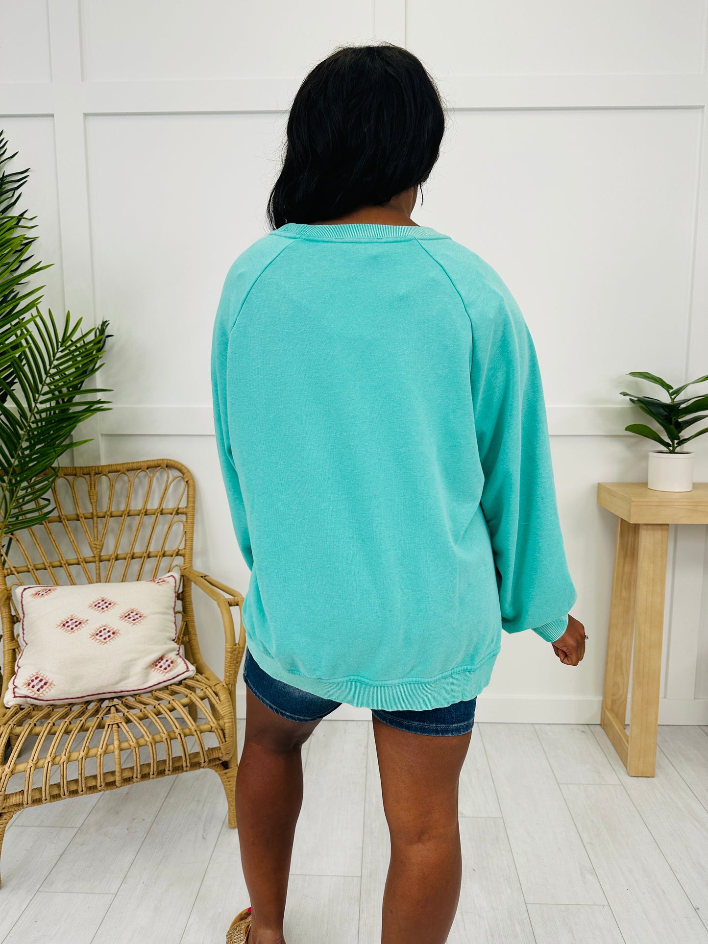 Lace Haven Pullover in Mint