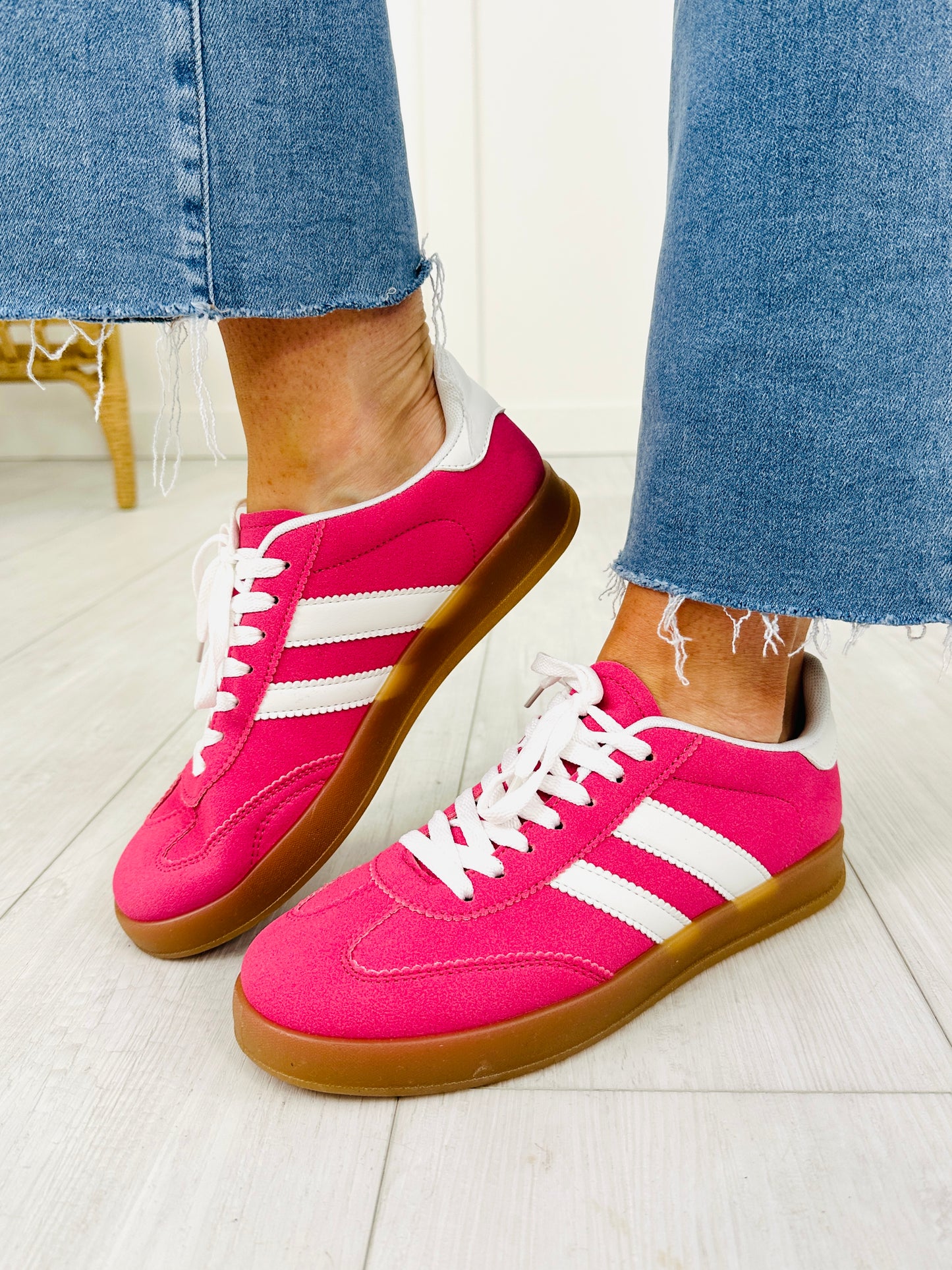 Rainbow Revival Sneakers in Fuchsia White
