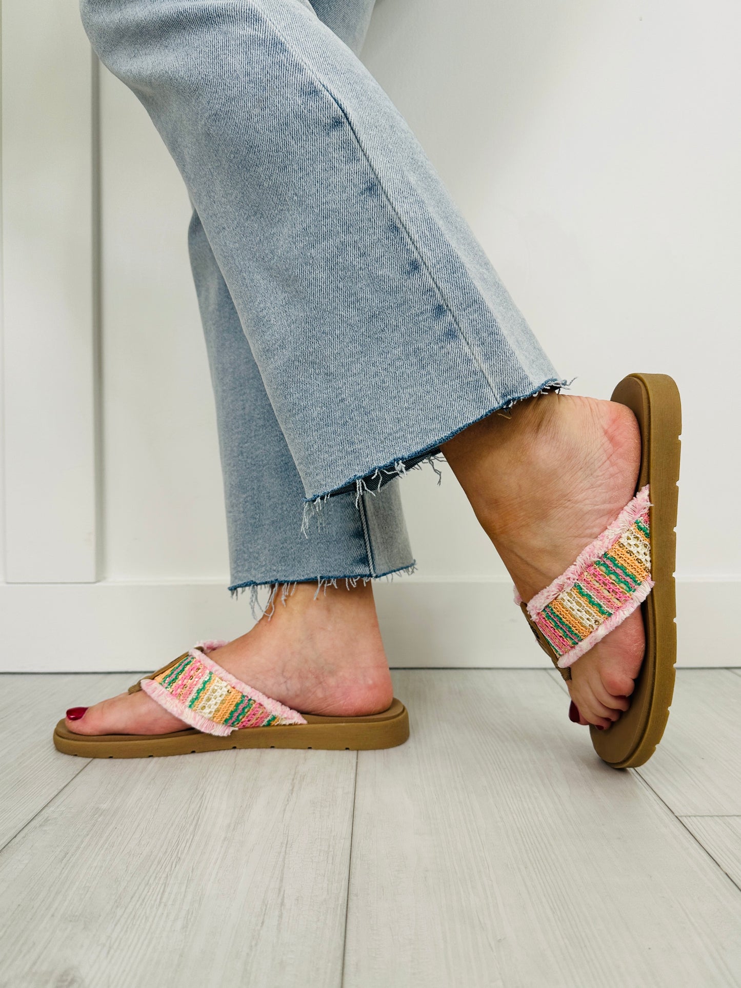 Sunwashed Serenade Flip Flops In Pink