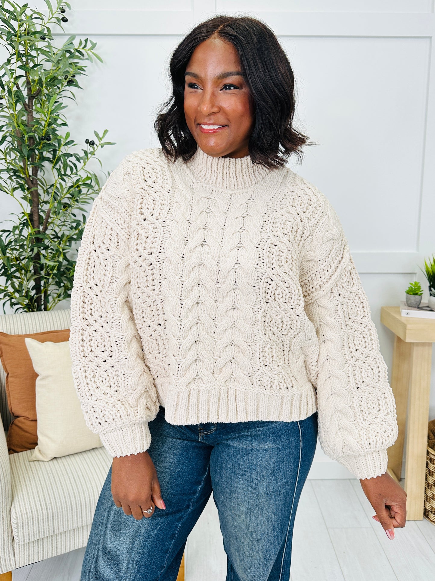 DOORBUSTER! The Cable Club Sweater- Multiple Colors!