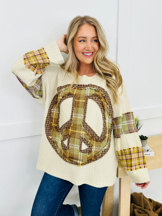 Peaceful Kind Of Love Top in Creme