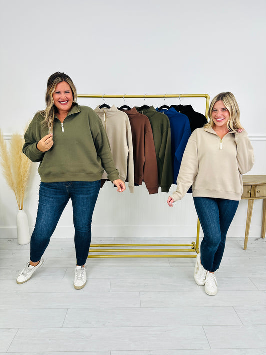 Zip Into Fall Pullover-- Multiple Colors!