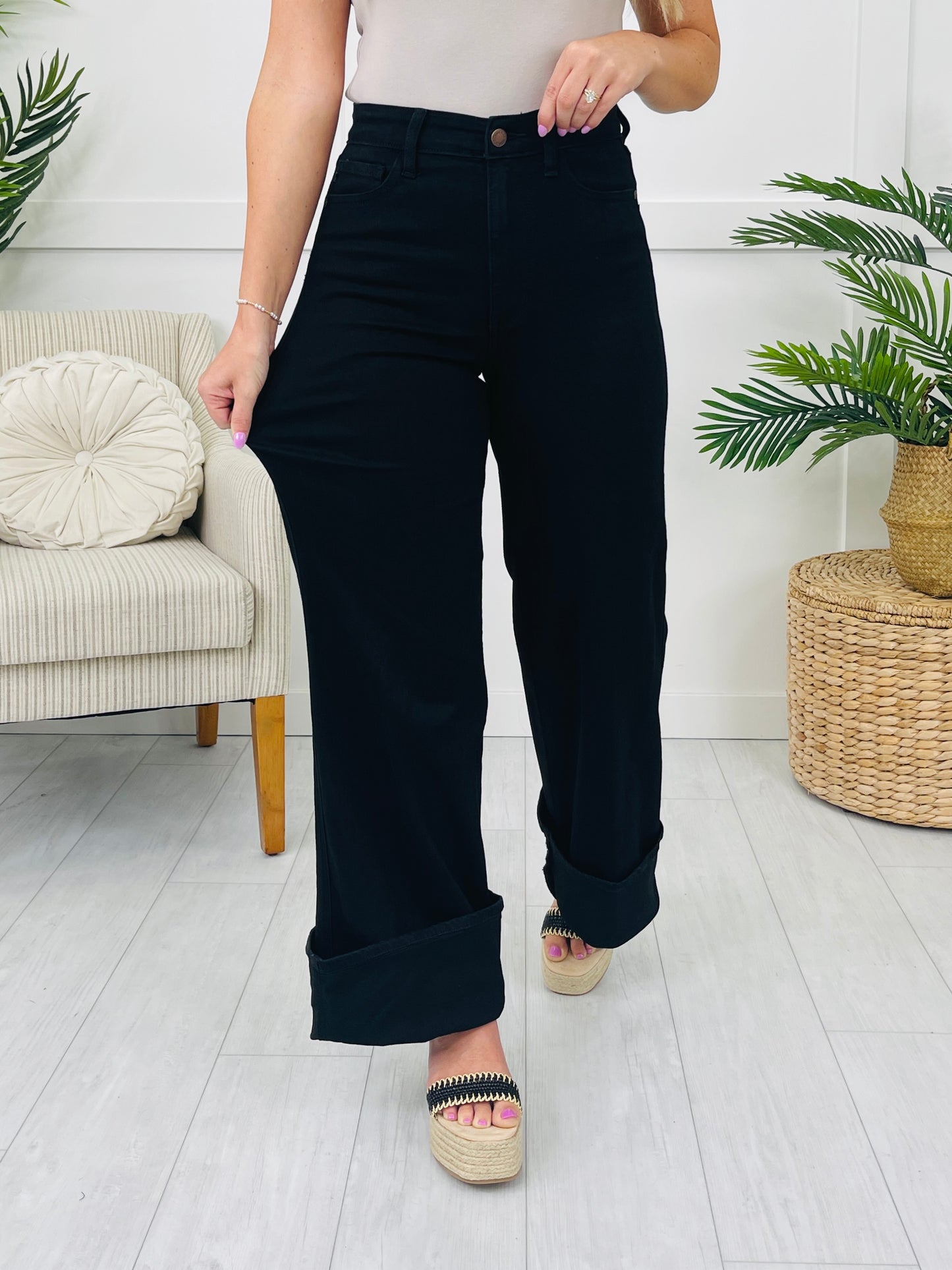Judy Blue Cool Intentions Retro Wide Leg Jeans