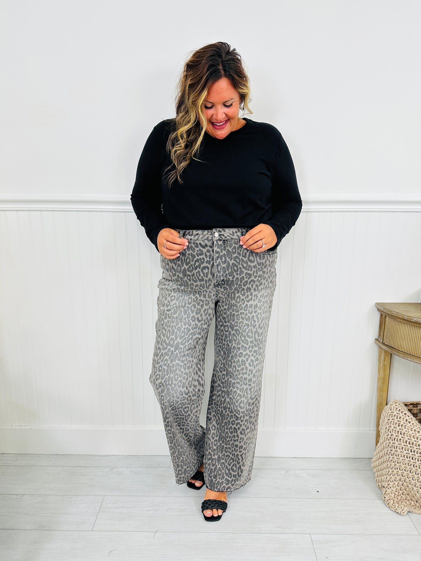 Wild Thing Tummy Control Grey Leopard Jeans