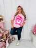 Merry Christmas Checkered Bubblegum Graphic Tee
