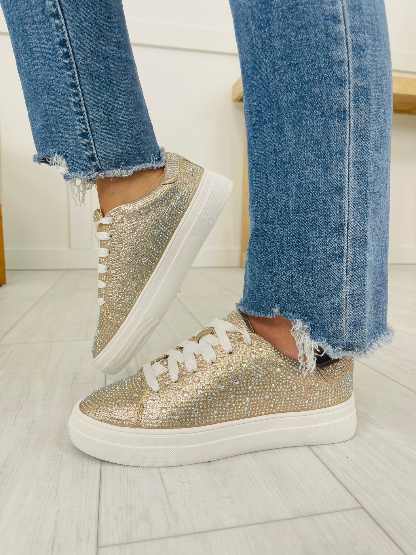 Bedazzle Boost Sneakers in Champagne