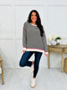 The Blackberry Lane Sweater In Black/Magenta