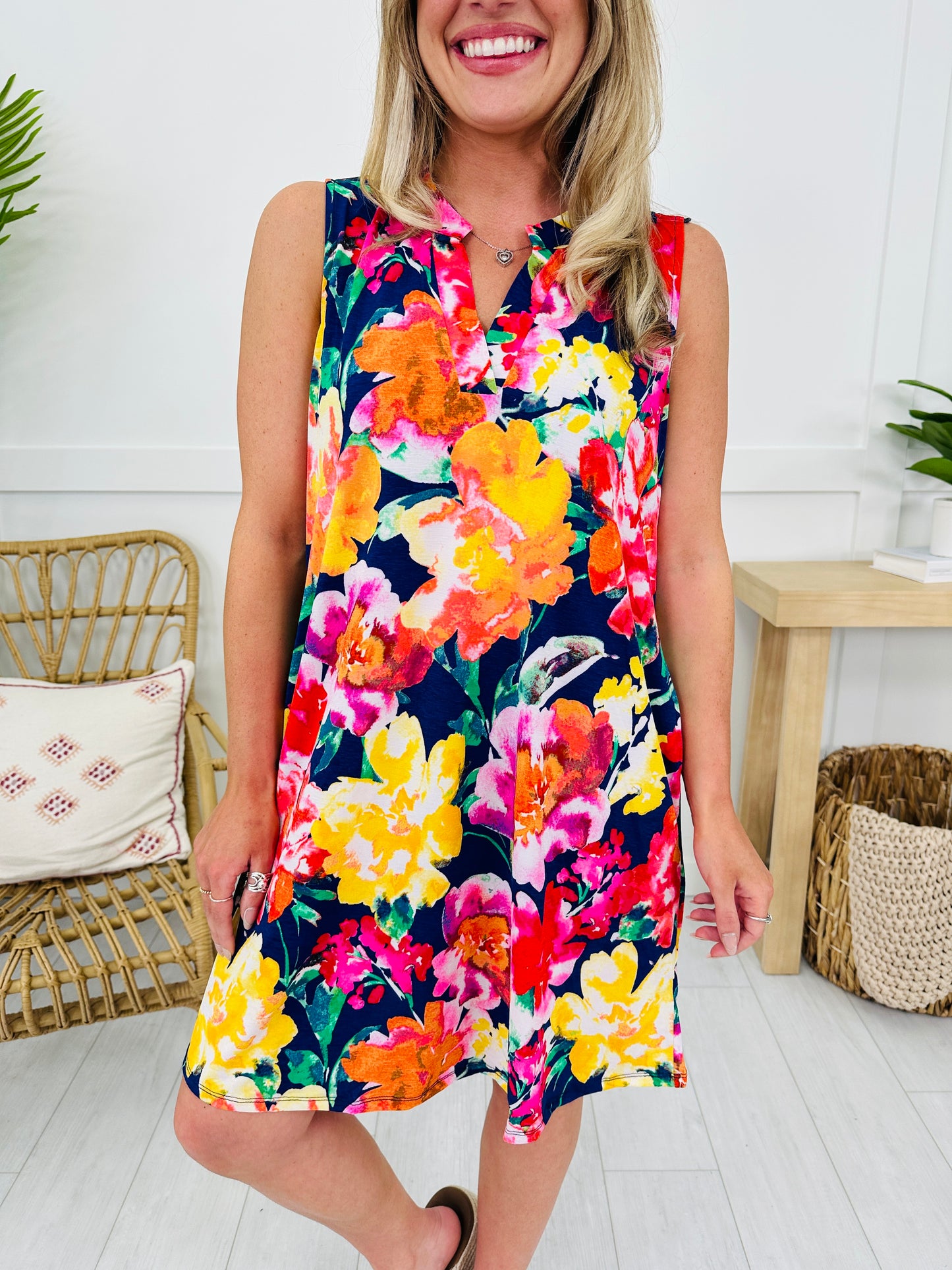 Palms and Plans Dress in St. John Print