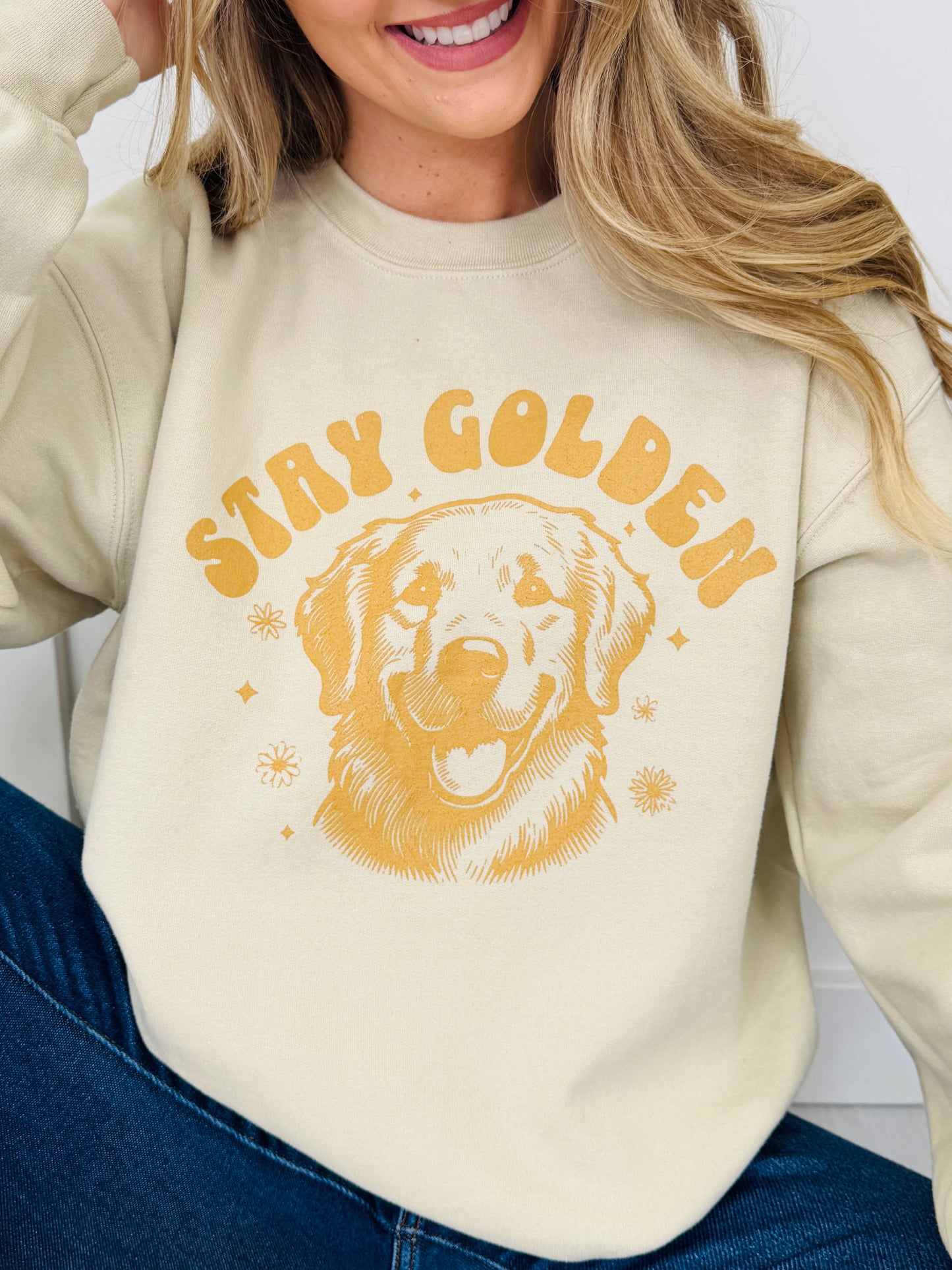 Stay Golden Graphic Crewneck Sweatshirt