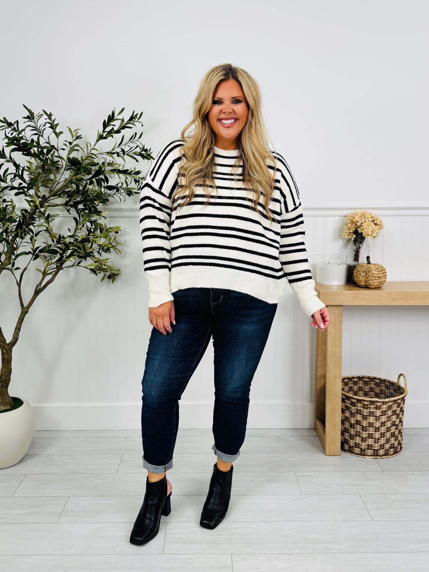 Soft Seasons Sweater In Cream