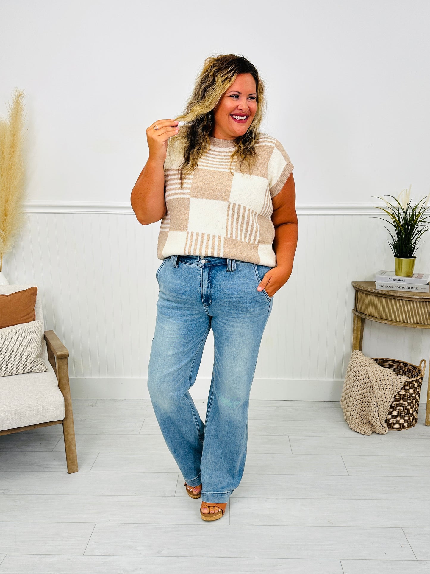 Judy Blue Double Trouble Wide Leg Jeans