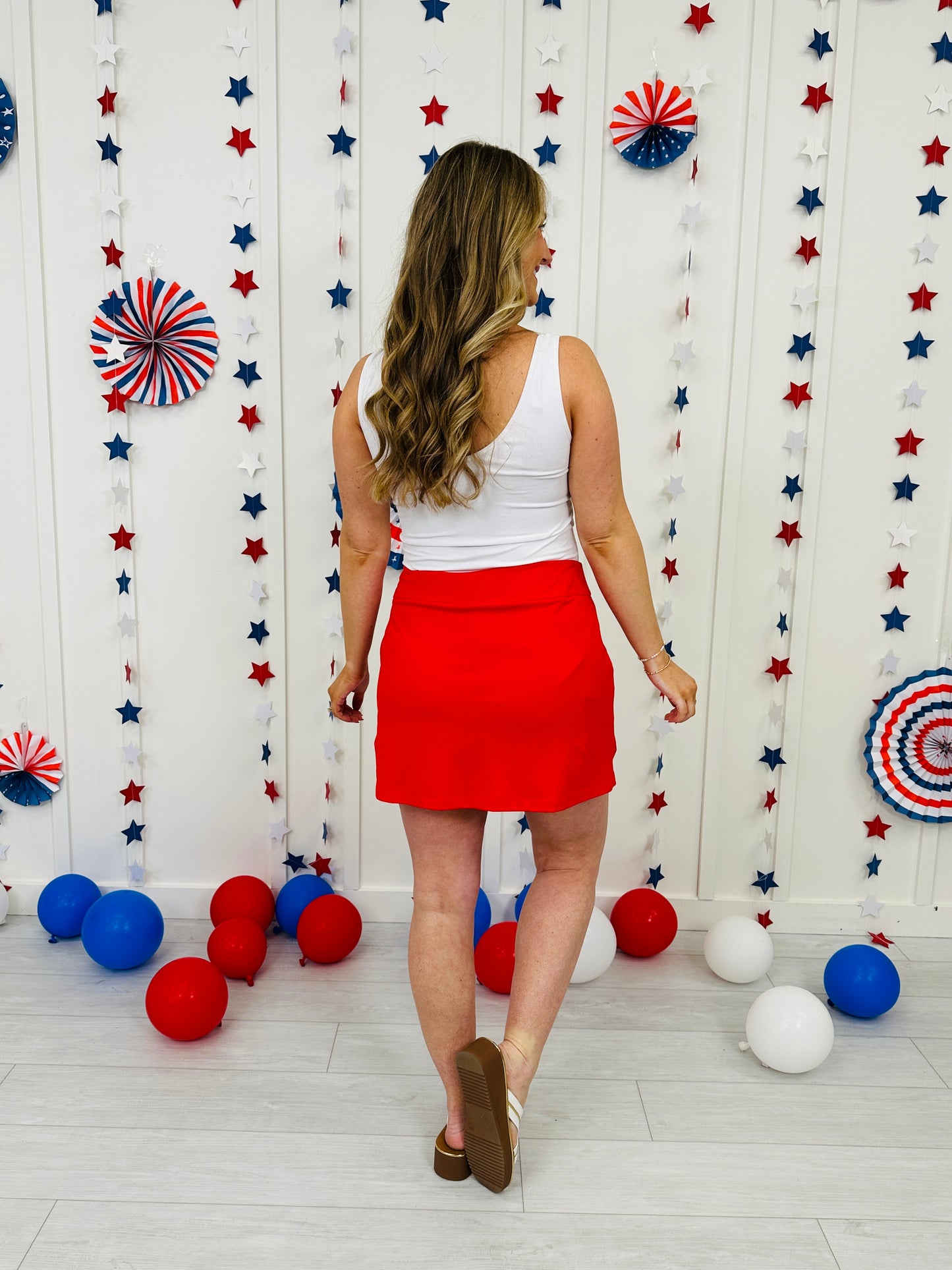 Red, White and Ready Skort In Multiple Colors