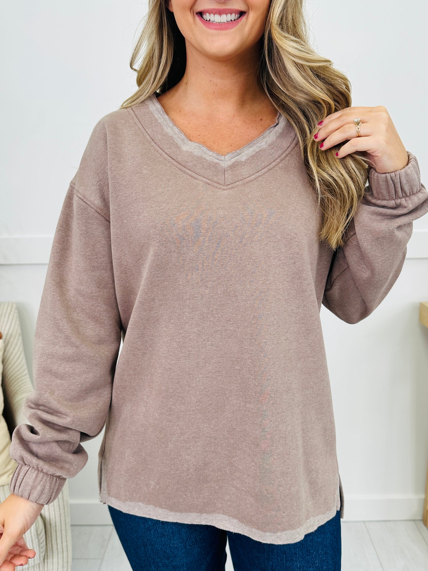 Double Detail Sweatshirt- Multiple Colors!