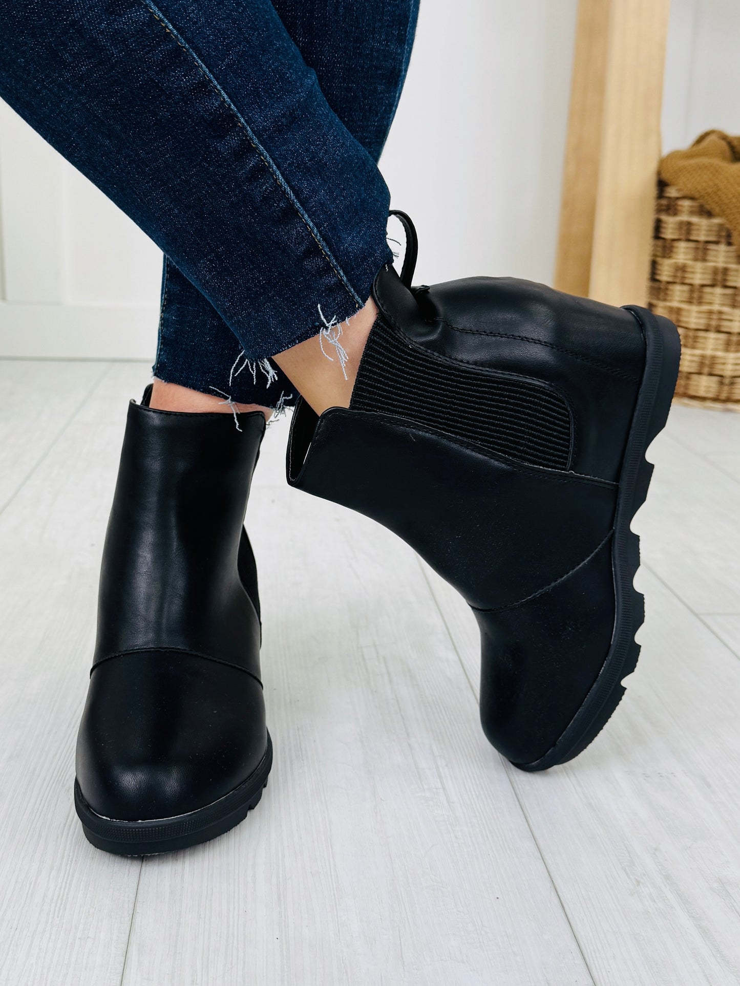 Grounded Glam Booties in Black