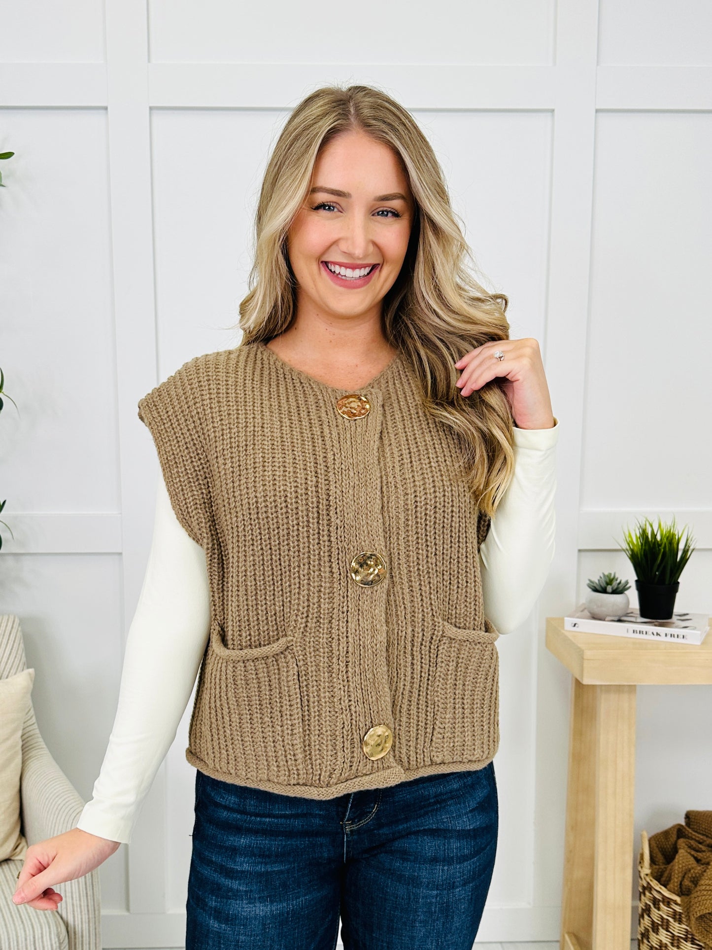 Held By The Thread Cardigan in Coffee
