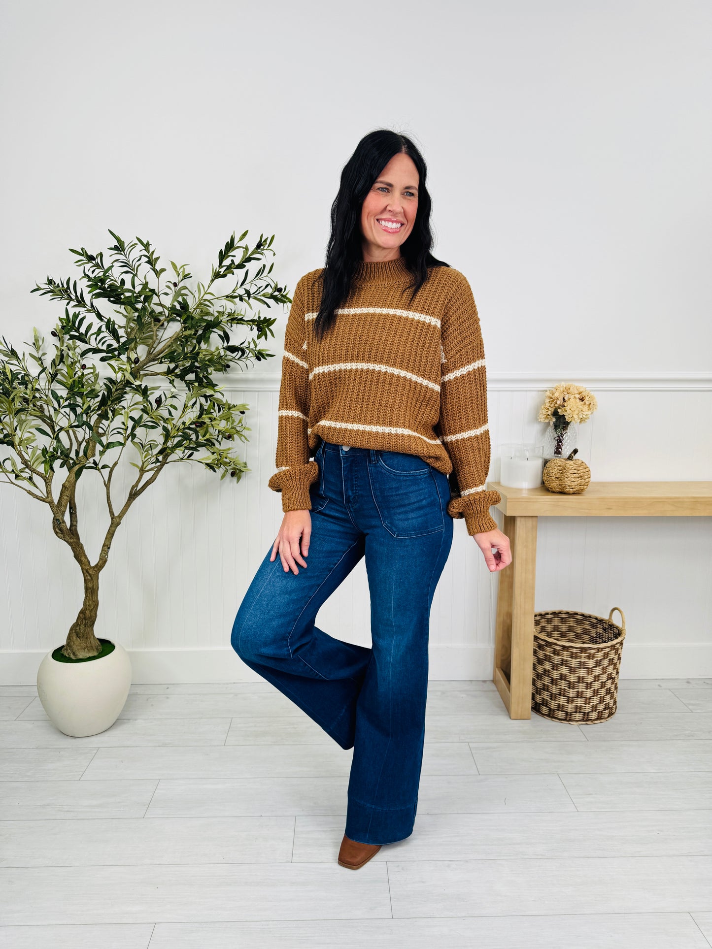 Full Of Style Tummy Control Wide Leg Jeans In Multiple Inseams