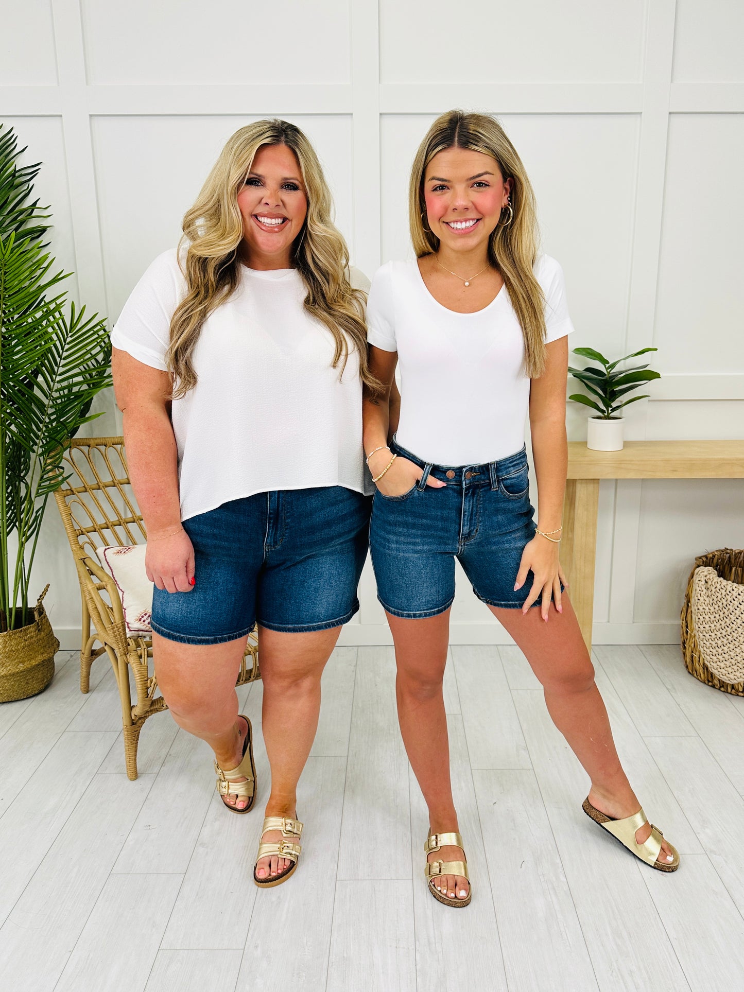 Judy Blue Old School Cool Dad Shorts
