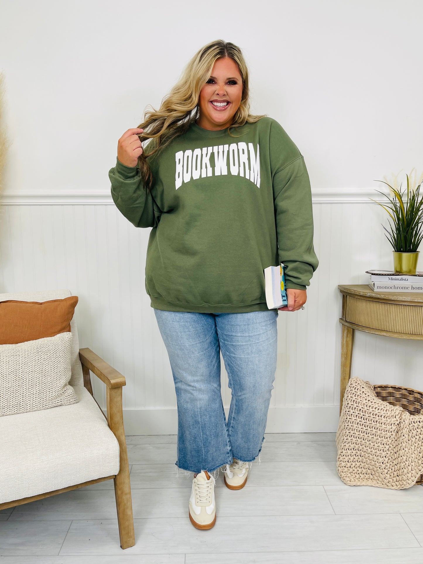 Bookworm Graphic Sweatshirt- Multiple Colors!
