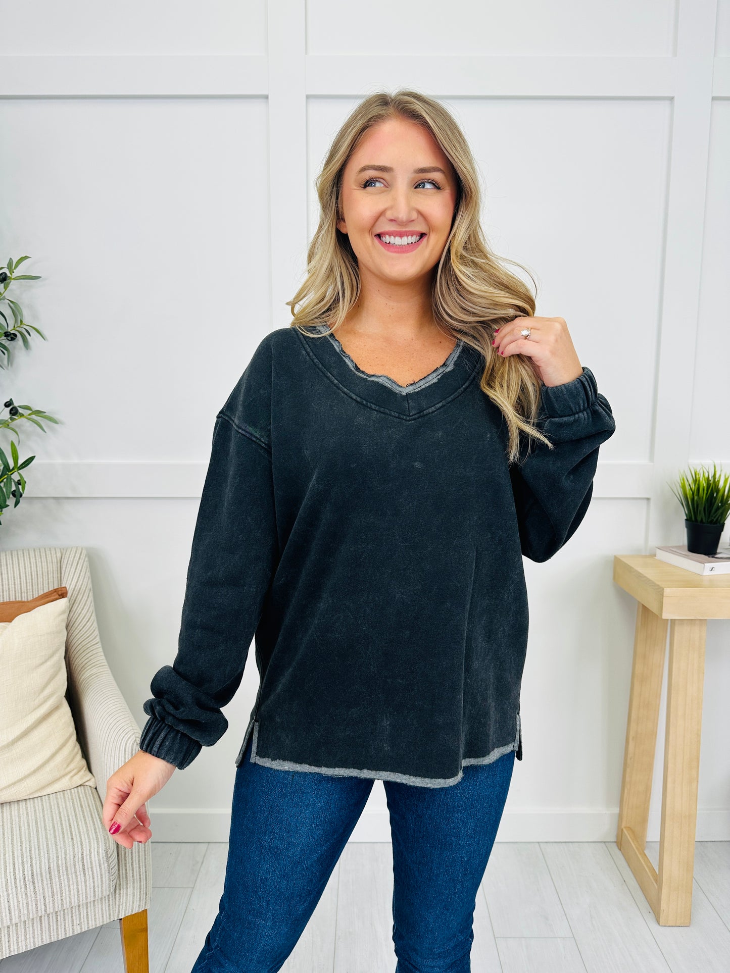 Double Detail Sweatshirt- Multiple Colors!