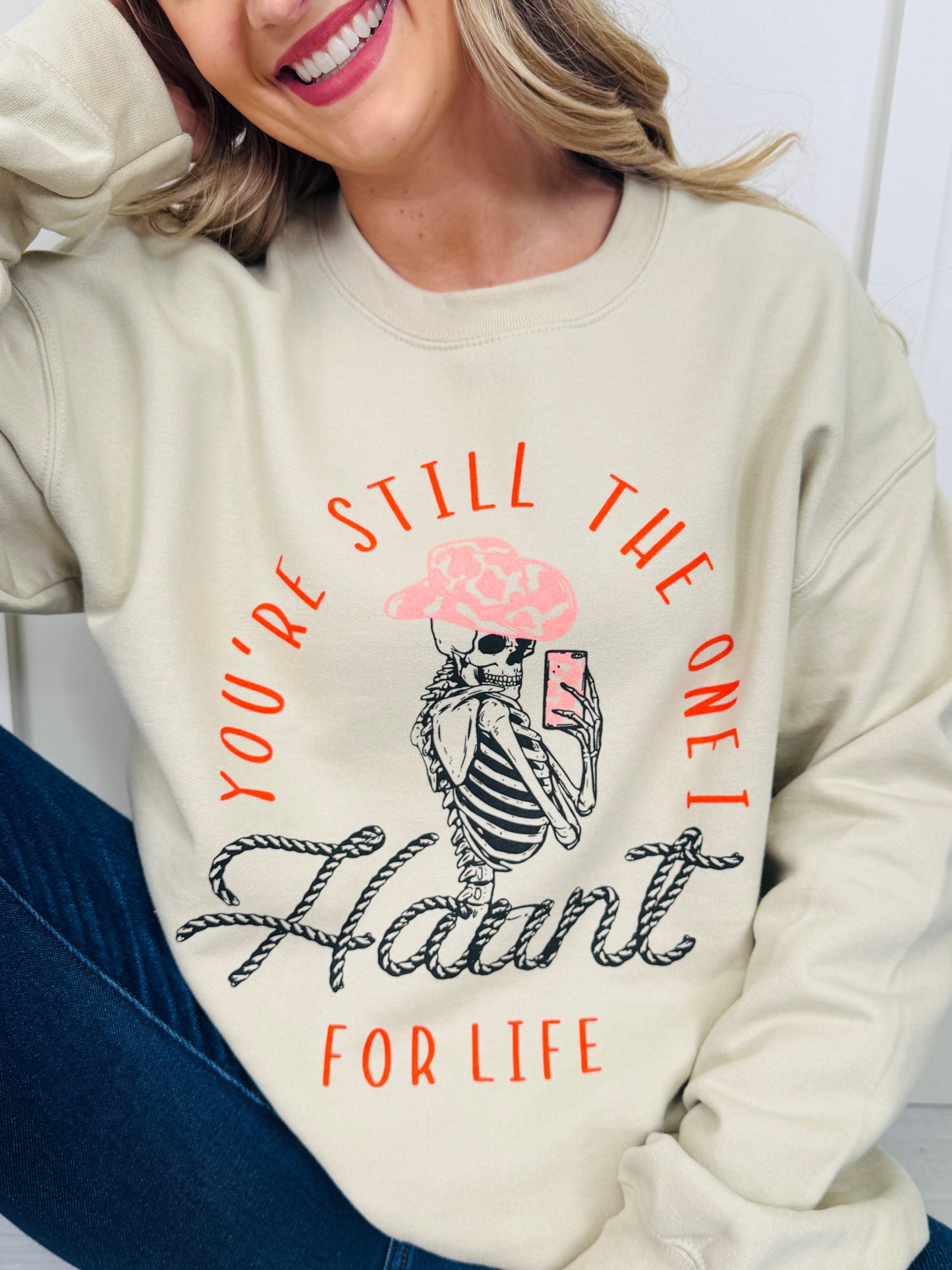 You're The One That I Haunt Graphic Crewneck Sweatshirt
