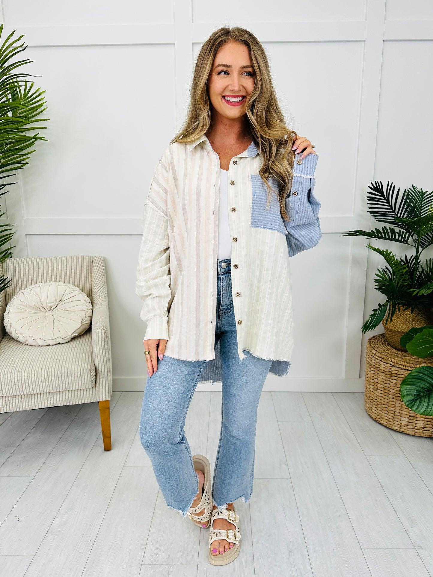 Coastal Haze Top in Mint