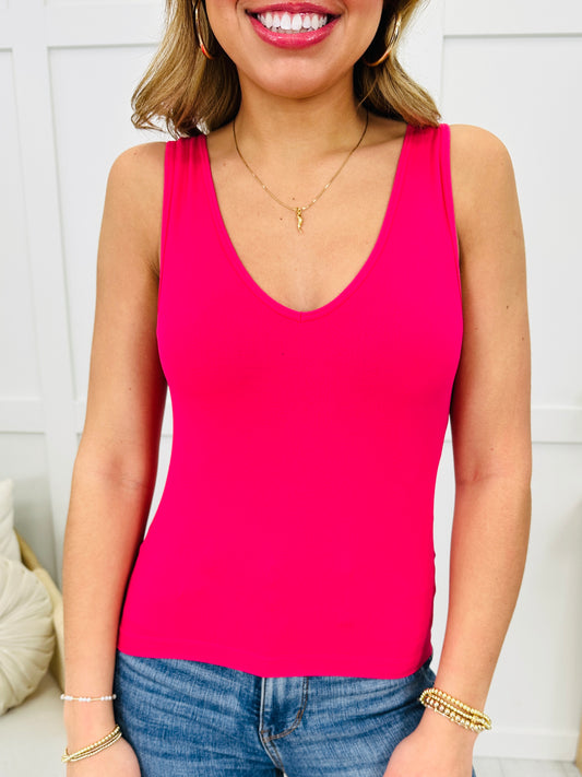 Cropped Reversible Shapewear Tank- Multiple Colors!