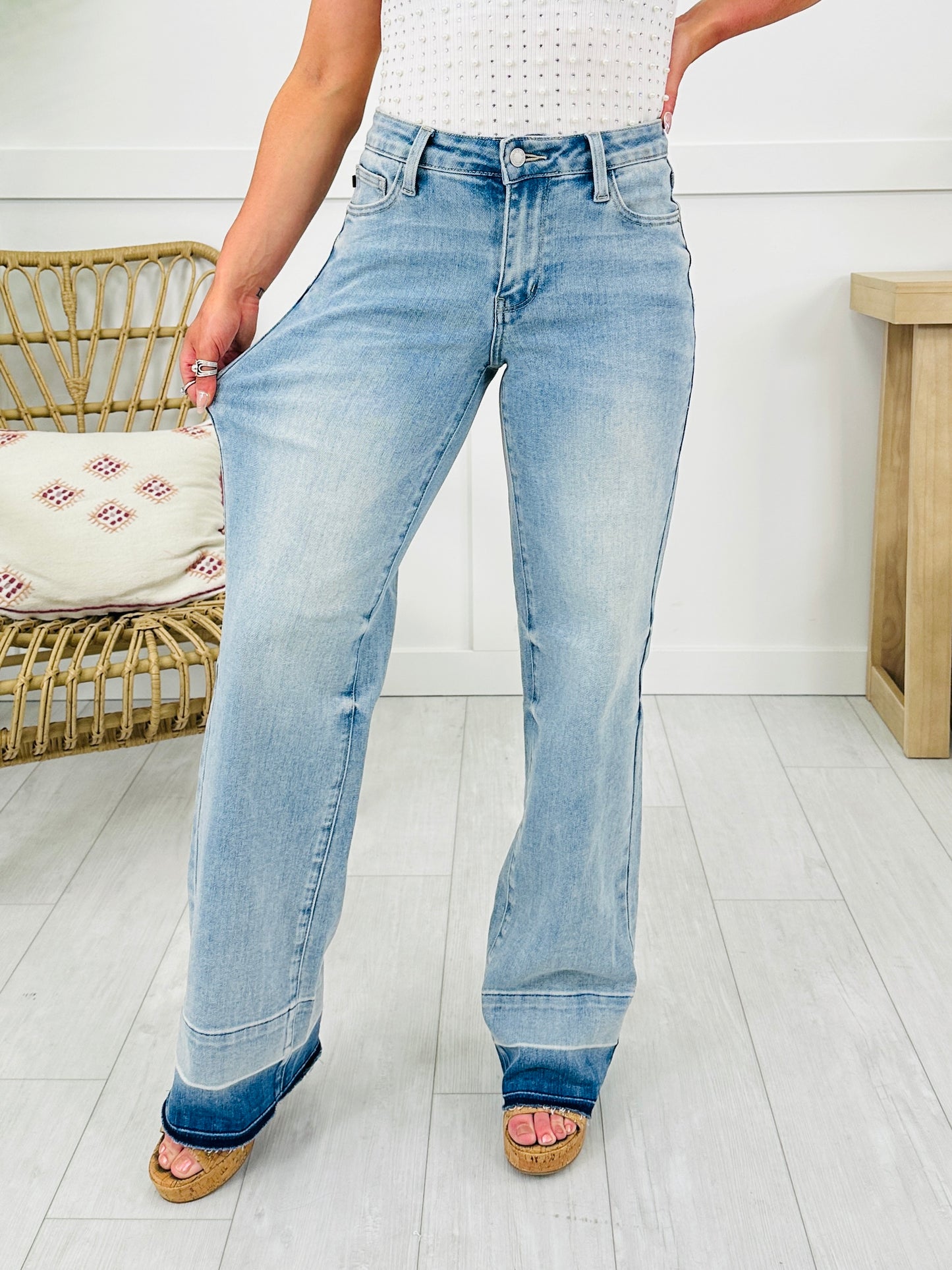 Judy Blue Release Your Inhibitions Wide Leg Jeans