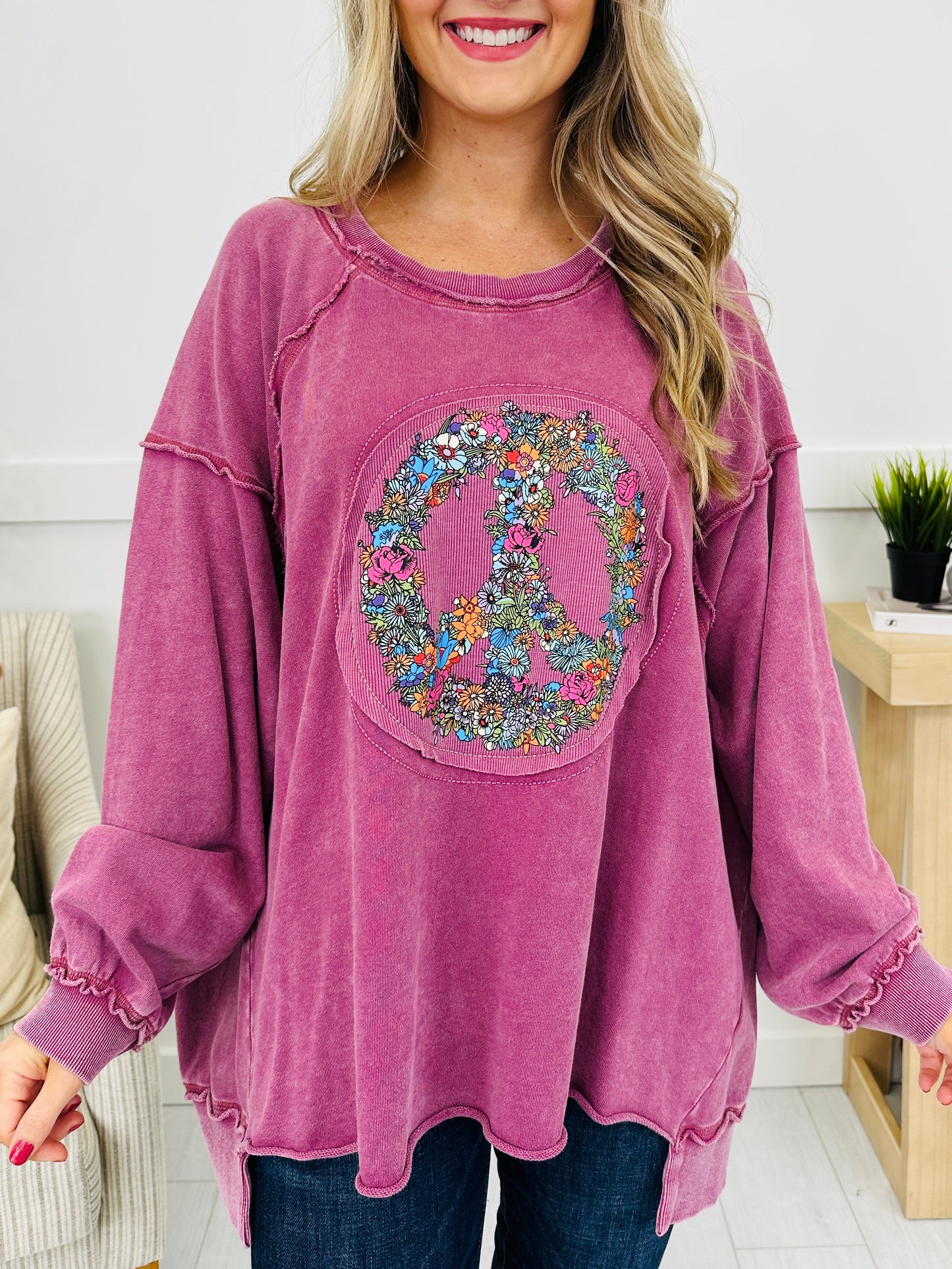 Peaceful Petals Pullover- Multiple Colors!