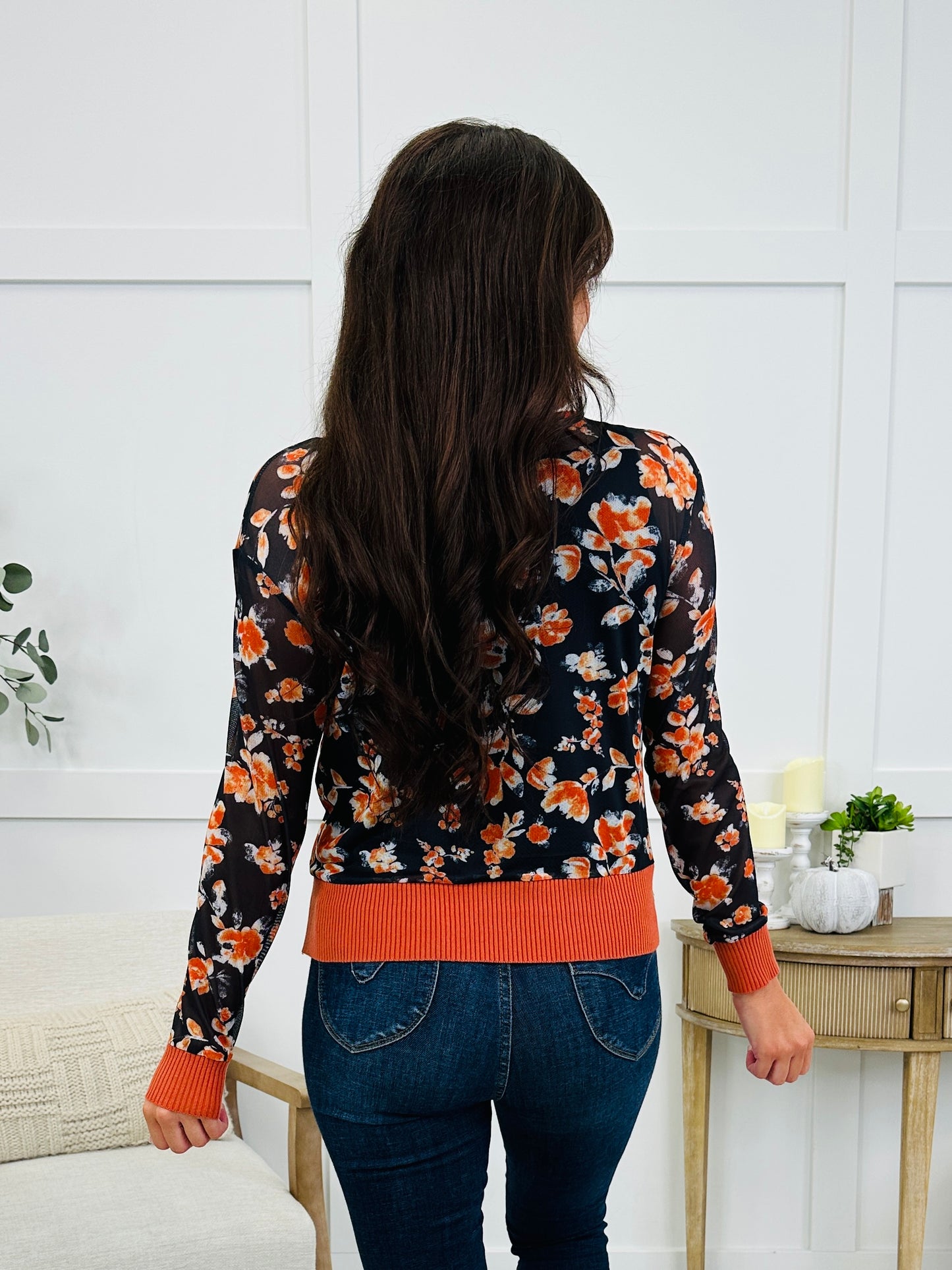 Forever In Bloom Cardigan In Navy