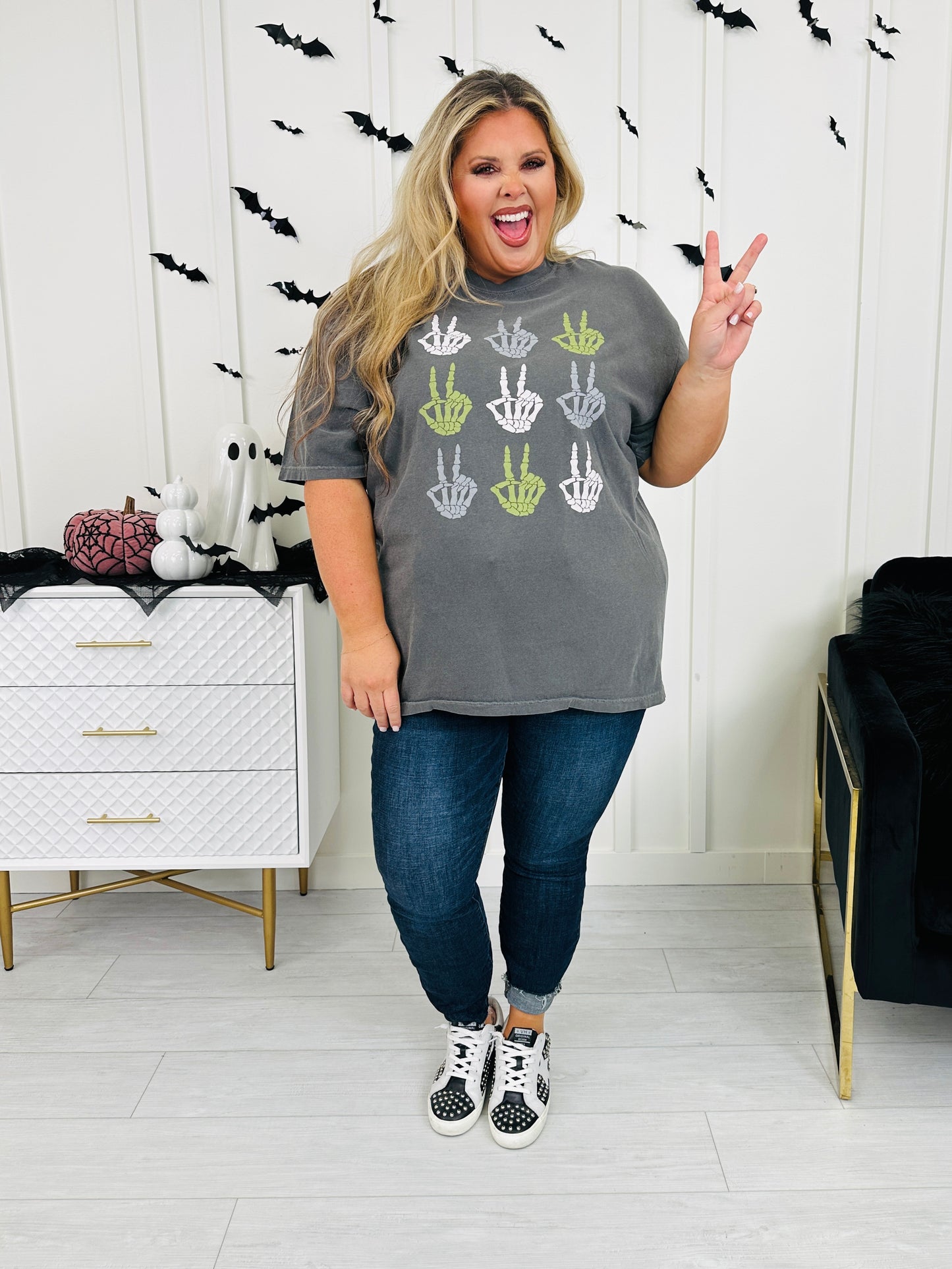 Peace Skeleton Graphic Tee
