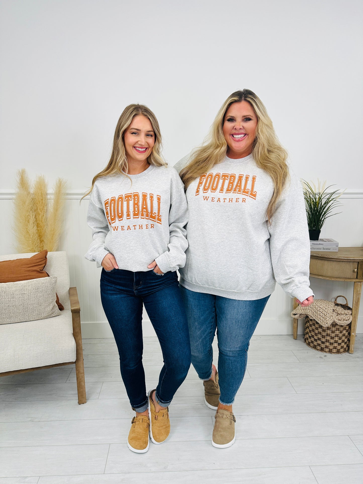 Football Weather Graphic Crewneck Sweatshirt