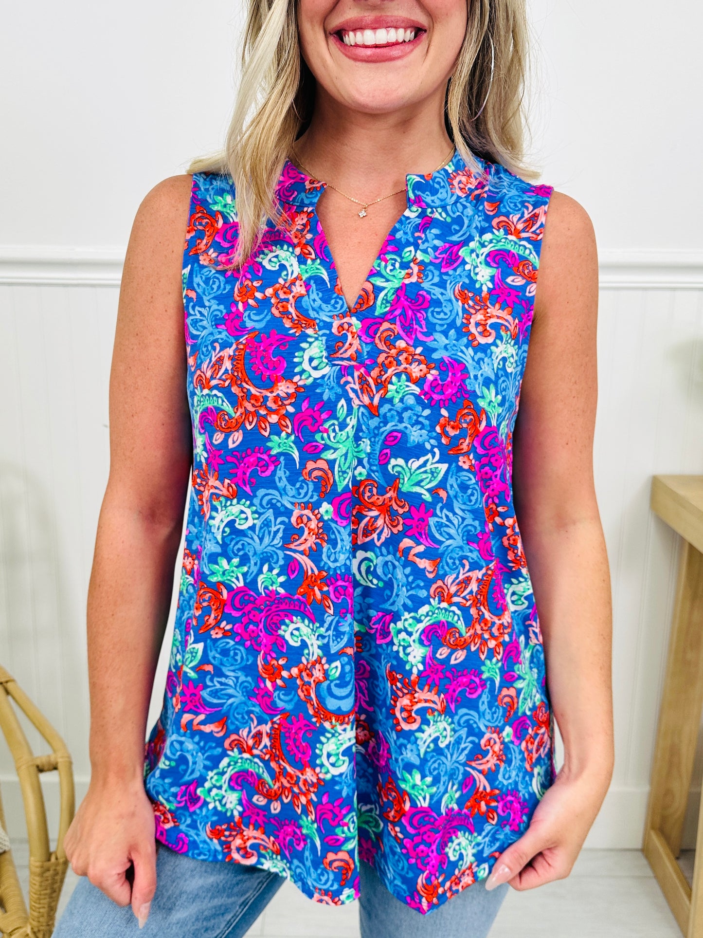 Sunny Days Tank Top in Miami Beach Print