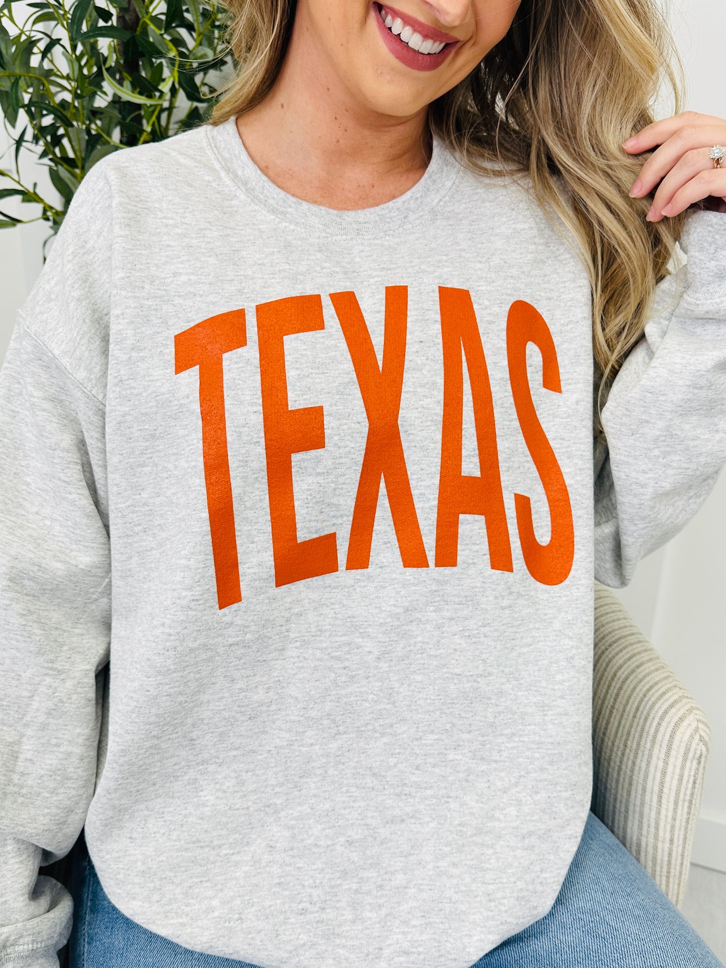 Texas Reversible TX Graphic Crewneck Sweatshirt